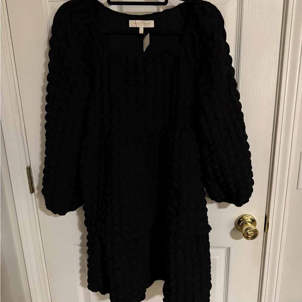 Simply Southern Black Textured Tunic Top NWT Size S